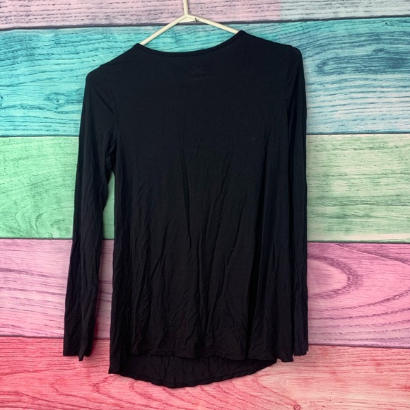 JUSTICE black long sleeve shirt with glitter white French bulldog Boston Terrier - Picture 8 of 9